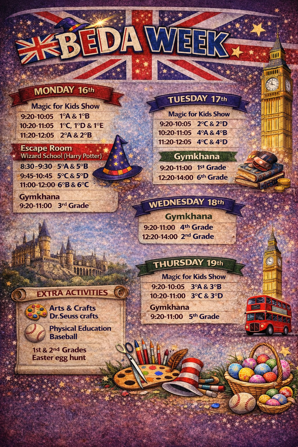 BEDA WEEK IN PRIMARY SCHOOL : Magic, Mystery and Adventure… in English!